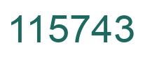 Number 115743 green image