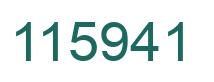 Number 115941 green image