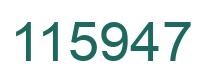 Number 115947 green image