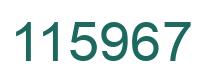 Number 115967 green image