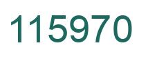 Number 115970 green image