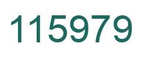 Number 115979 green image