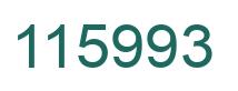 Number 115993 green image