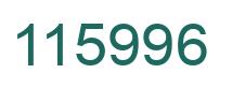 Number 115996 green image