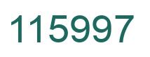 Number 115997 green image