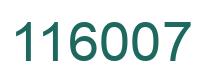 Number 116007 green image