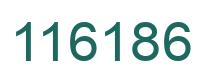 Number 116186 green image