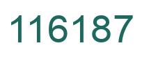 Number 116187 green image