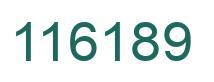 Number 116189 green image