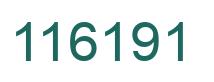 Number 116191 green image