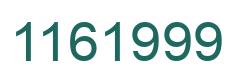 Number 1161999 green image