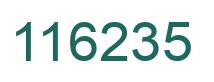 Number 116235 green image
