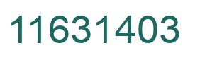 Número 11631403 imagen verde