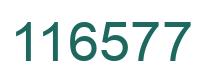 Number 116577 green image