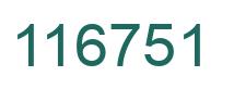 Number 116751 green image