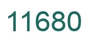 Number 11680 green image