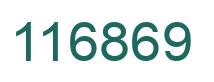 Number 116869 green image