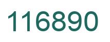 Number 116890 green image