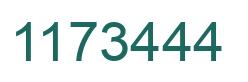 Number 1173444 green image