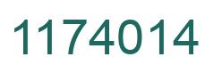 Number 1174014 green image