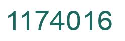 Number 1174016 green image