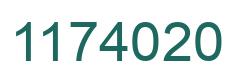 Number 1174020 green image