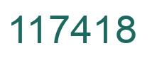 Number 117418 green image