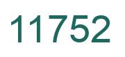 Number 11752 green image