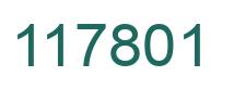 Number 117801 green image