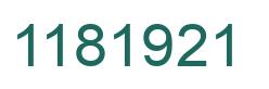 Number 1181921 green image