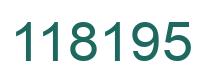 Number 118195 green image