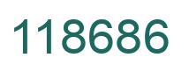 Number 118686 green image