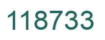 Number 118733 green image