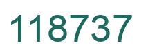 Number 118737 green image