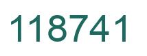 Number 118741 green image