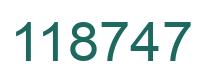 Number 118747 green image