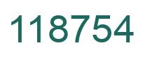 Number 118754 green image
