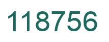 Number 118756 green image