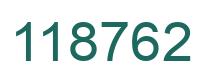 Number 118762 green image