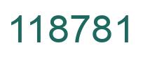 Number 118781 green image