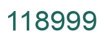 Number 118999 green image