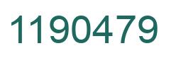 Number 1190479 green image