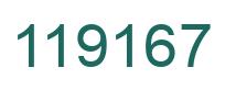 Number 119167 green image