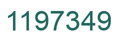 Number 1197349 green image