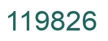 Number 119826 green image