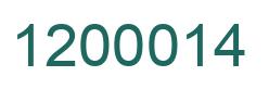 Number 1200014 green image