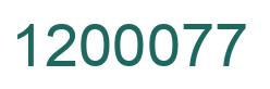 Number 1200077 green image