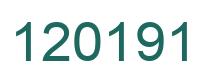 Number 120191 green image