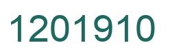 Number 1201910 green image