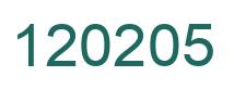 Number 120205 green image